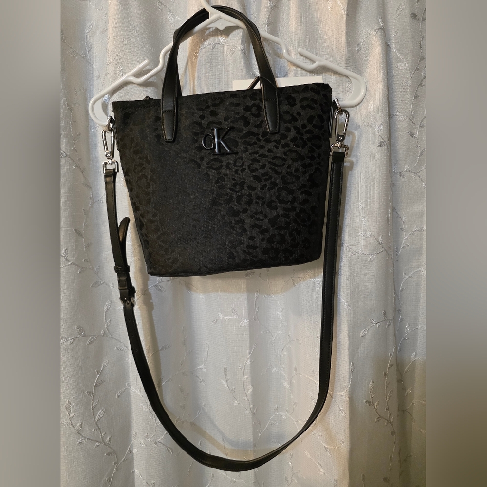 Calvin Klein Black Leopard Print Women's Bag